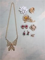 Butterfly & Flower Costume Jewelry