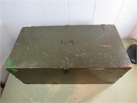 Wood U.S. Military Crate/Foot Locker Full of