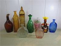 Unique Colored Glass Decanters/Bottles