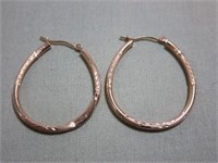 14K Gold Earrings, 1.3g - B