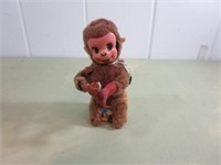 Tin Wind-Up Monkey Shoe Polisher