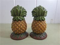 Cast Iron Pineapple Book Ends