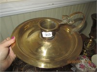 Lg. Brass Candleholder for 2 in. Candle