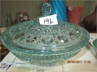 Mint Green Covered Candy Dish