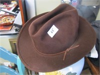 Lg. 100% Wool Brown Childs Cowboy Hat