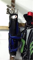 Appears New Golfing Bag With  Assorted Clubs