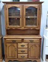 Maple Cabinet With Wood Shelves 47x74x18