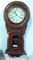 Regulator Carved Hanging Clock 35x17x6d