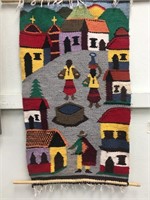 40" x 23.5" Yarn woven, Peruvian style wall hangin