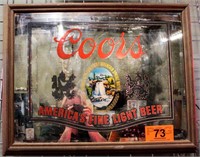 Vintage Lighted Advertising Mirror Sign Coors Beer