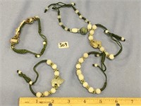 Lot of 5 jade bracelets     (k15)