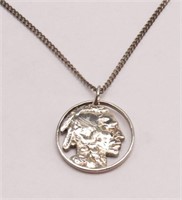 1935 Cut Out Indian - Buffalo Nickel Coin Necklace