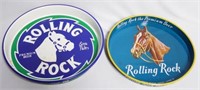 Lot of 2 Rolling Rock Beer Trays