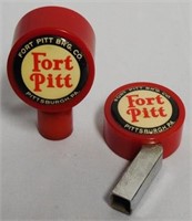Lot of 2 Flat Beer Tap Knobs