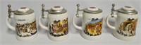 Lot of 4 "Bavaria Collection" Beer Steins