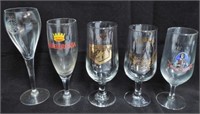 Lot of 5 assorted Beer Glasses