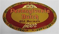 "Pennsylvania Dutch Old German Beer" Tin Sign