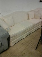 Thomasville white abstract fabric couch