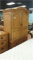 Wooden armoire with two drawers