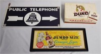 Lot of 3 Advertising Pieces