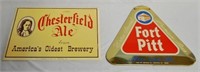 Lot of 2 Tin Front Beer Signs