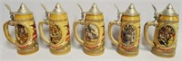 Lot of 5 Limited Ed. Budweiser Beer Steins