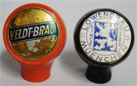 Lot of 2 Rounded Beer Tap Knobs