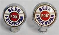 Lot of 2 Rounded Beer Tap Knobs