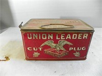 Union Leader cut plug tin