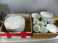 12 piece set of dishes (some pieces missing)