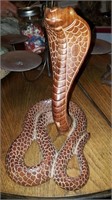 King cobra hand carved incense burner