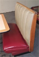2 single side booths with solid vinyl back