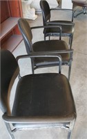 Commercial black leather chair