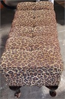 Leopard pattern bench