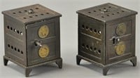 PAIR OF TWO COIN SAFE BANKS