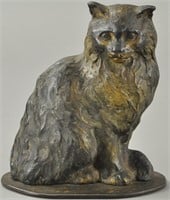 CAT ON RUG DOORSTOP - POSSIBLY NATIONAL FOUNDRY