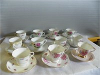 Qty of various cups & saucers