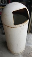Vintage old trash can and cover