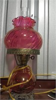 Vintage oil lamp look with electric bulb