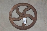 Metal Wheel with Curved Spokes