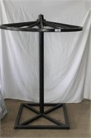 Wagon Wheel Clothes Rack on Square