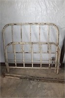 Antique Full Size Metal Tube Bed Frame