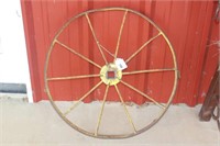 Painted Metal Wagon Wheel with Square