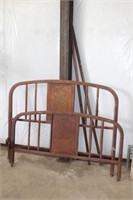 Metal Frame Single Bed with a Rusty