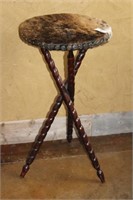 Cowhide Occasional Table with