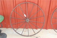 Solid Metal Wagon Wheel with Grease