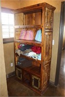 Solid Wood Book Case with New Distressed