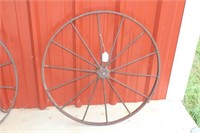 Solid Metal Wagon Wheel with Grease