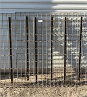 Pair of metal wire grates. Two aluminum colored