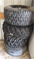 Lot of four various sized tires. Four various